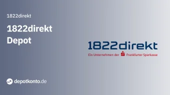 1822direkt Depot Vergleich